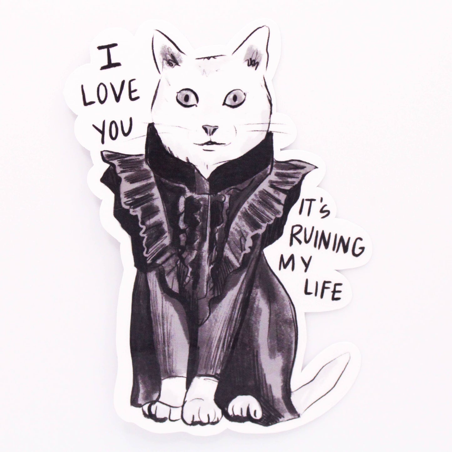Amy Hartelust Art and Illustration - Fortnight Cat Vinyl Sticker