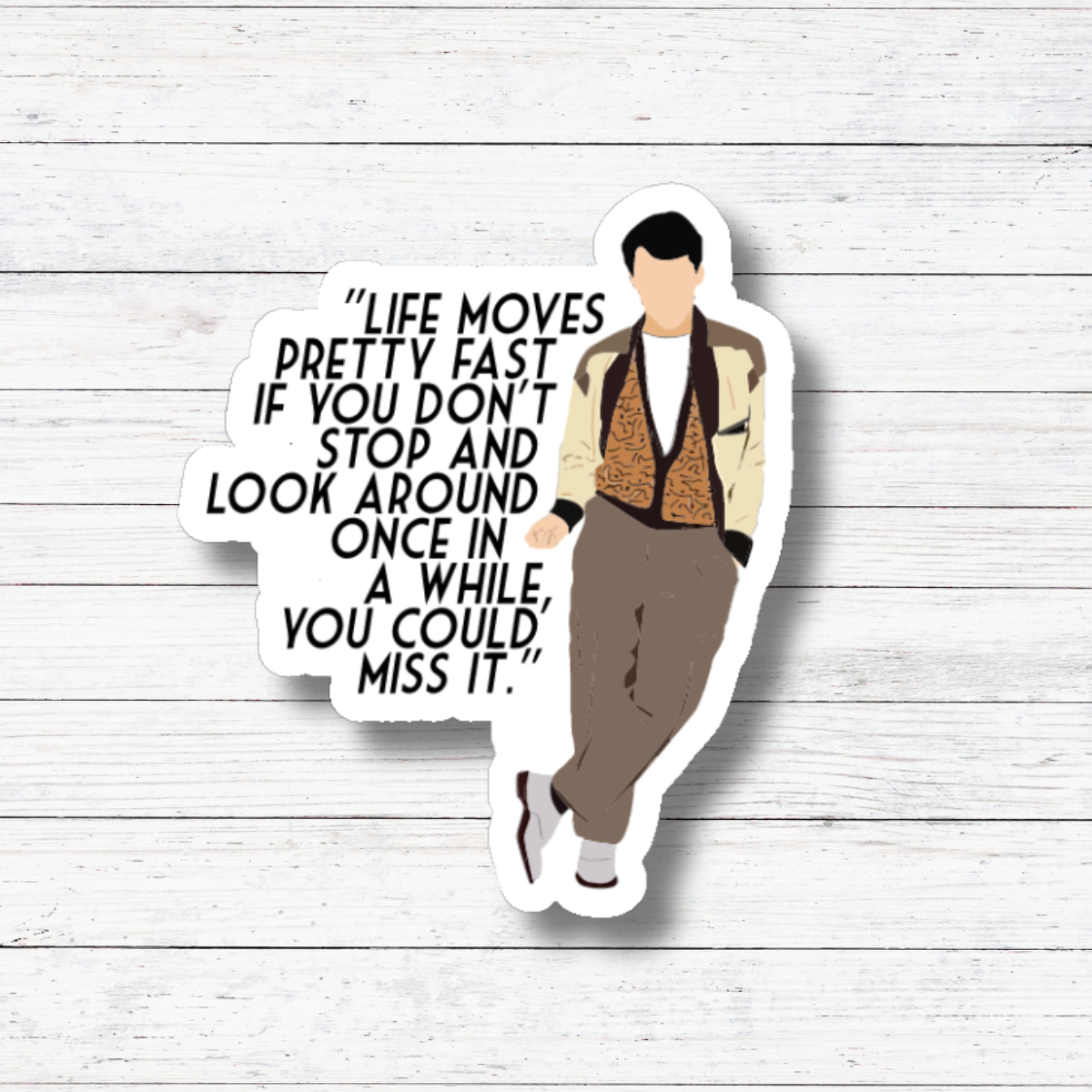Oily Graphic Creations - Ferris-80s Movie Stickers/Magnet: Glossy Vinyl