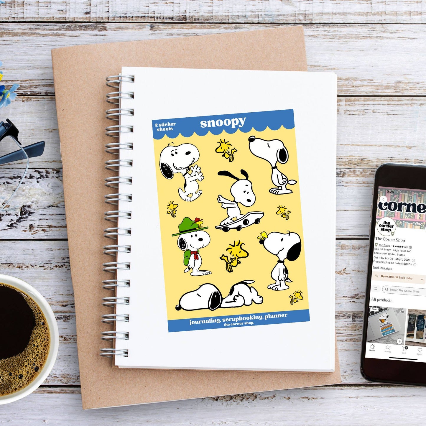 The Corner Shop - Cartoon Dog Sticker Sheets