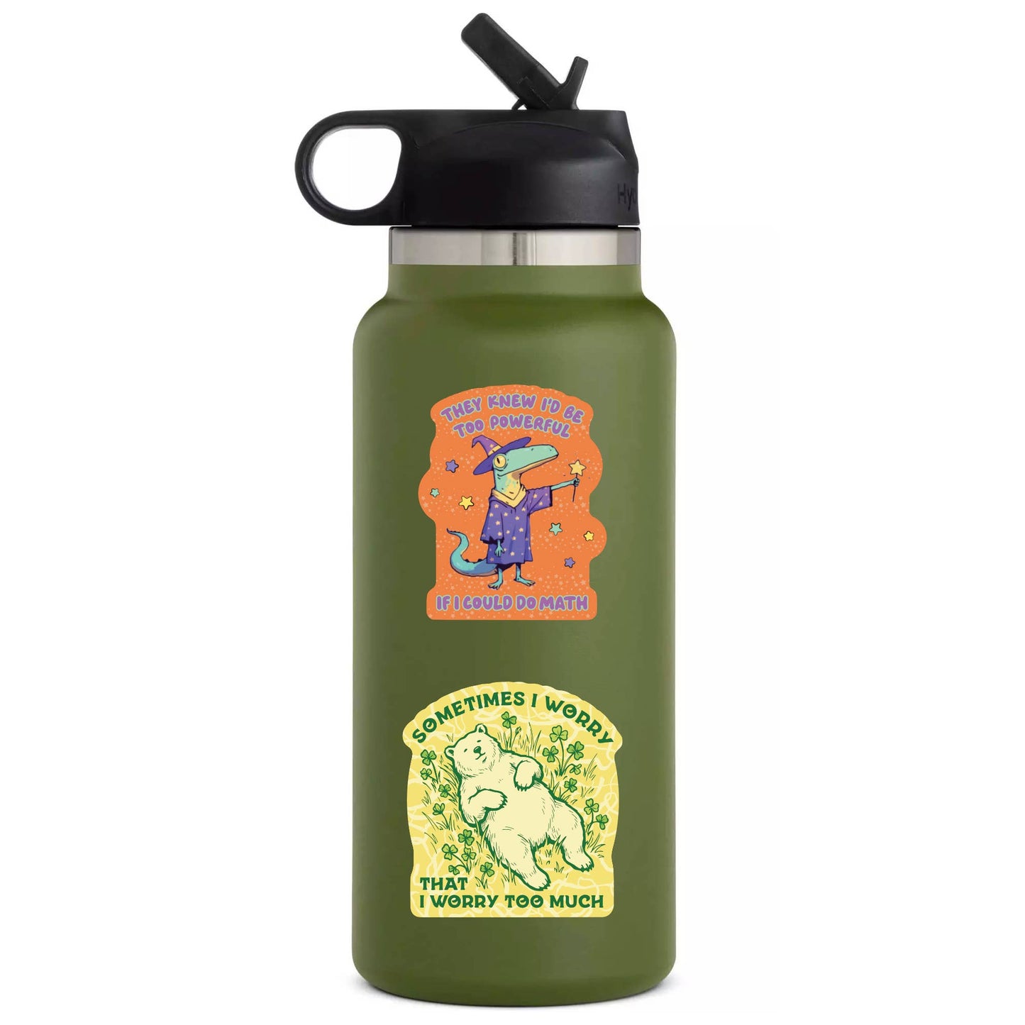 Juju and Moxie - Worry Too Much Funny Bear Cub High Quality Vinyl Sticker