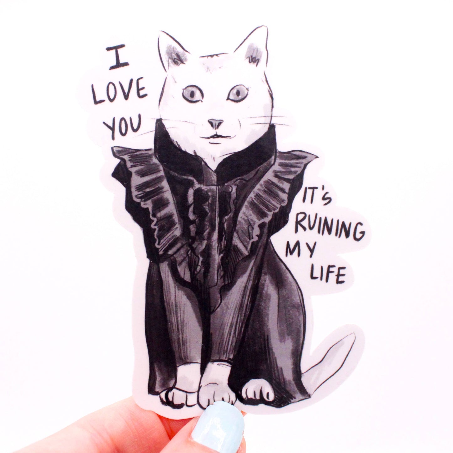 Amy Hartelust Art and Illustration - Fortnight Cat Vinyl Sticker