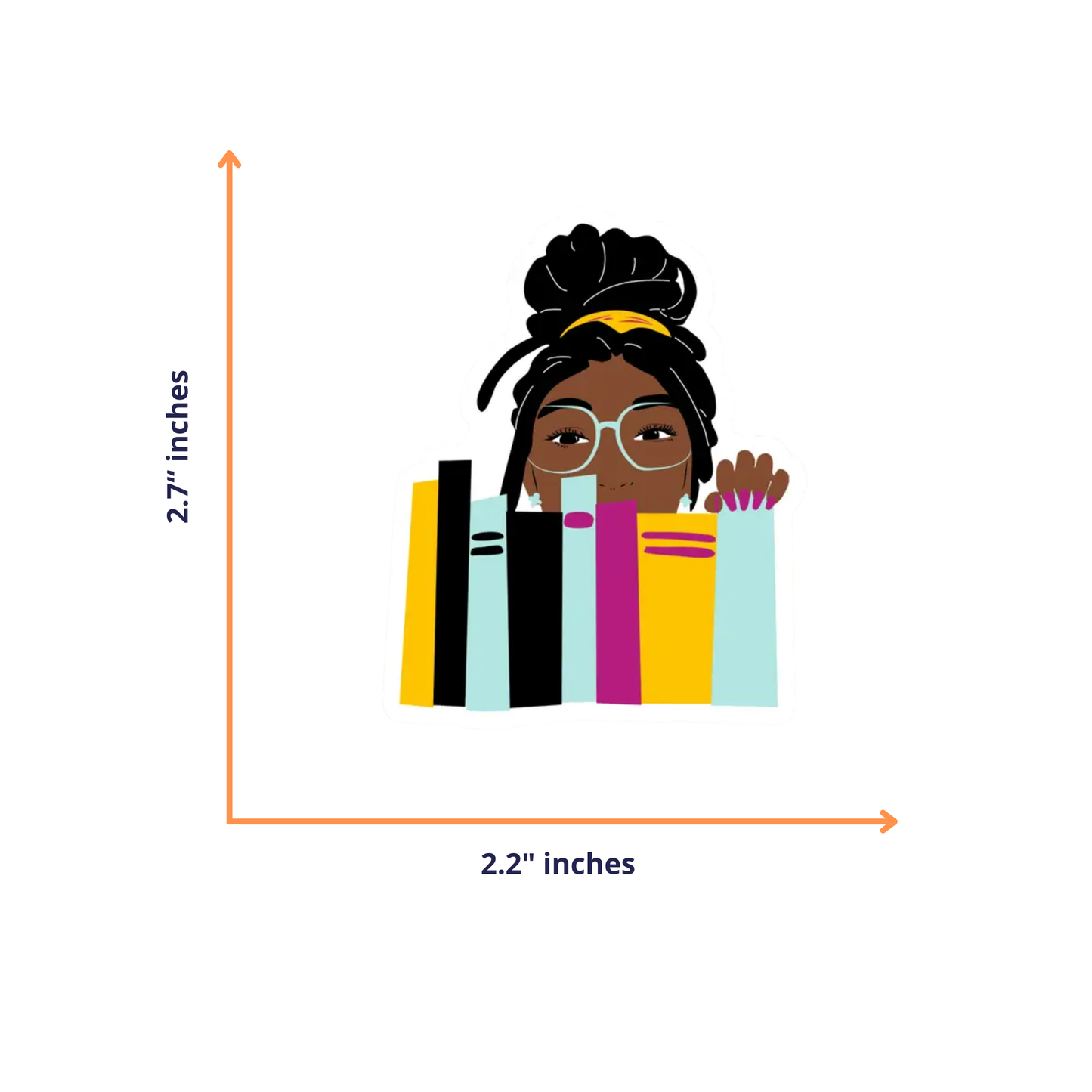 CheerNotes - My Book Shelf Stickers | Black Girl Book Lover | Bookish