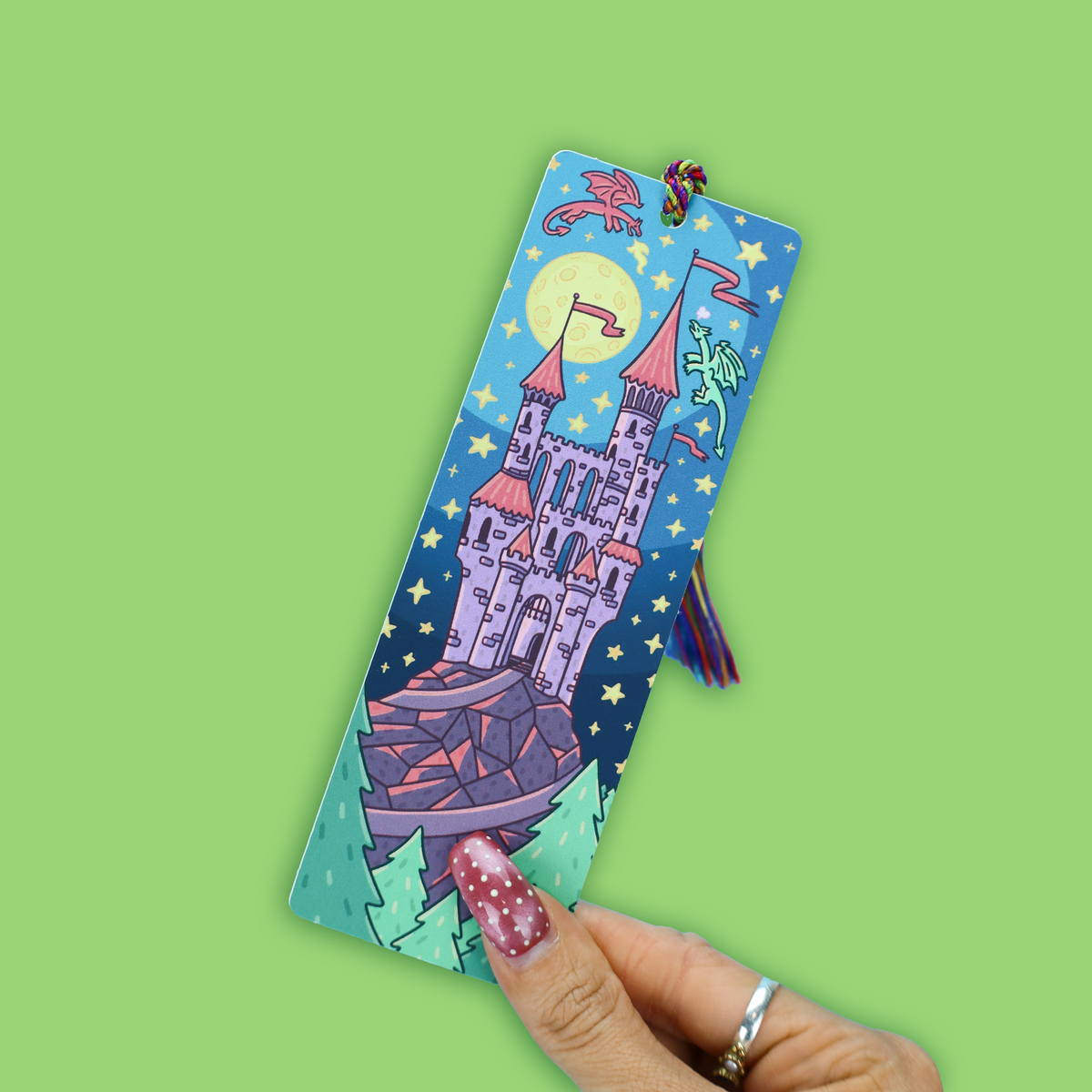Turtle's Soup - Forest Castle Dragon Fantasy Reading Gift Tasseled Bookmark
