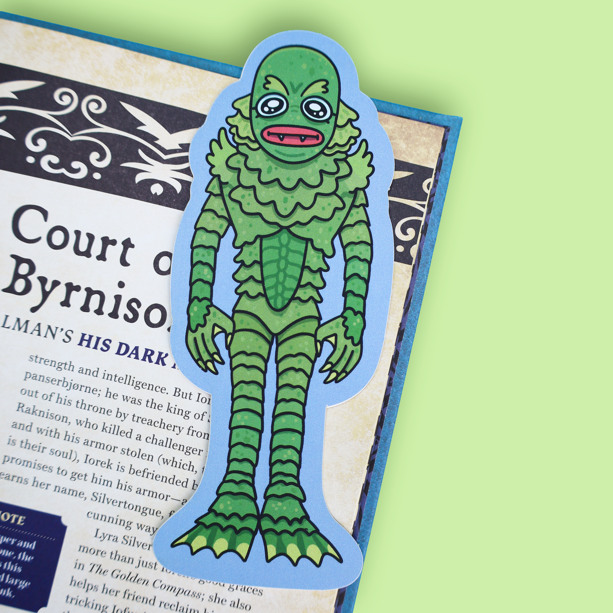 Turtle's Soup - Grumpy Swamp Monster Creature Halloween Bookmark