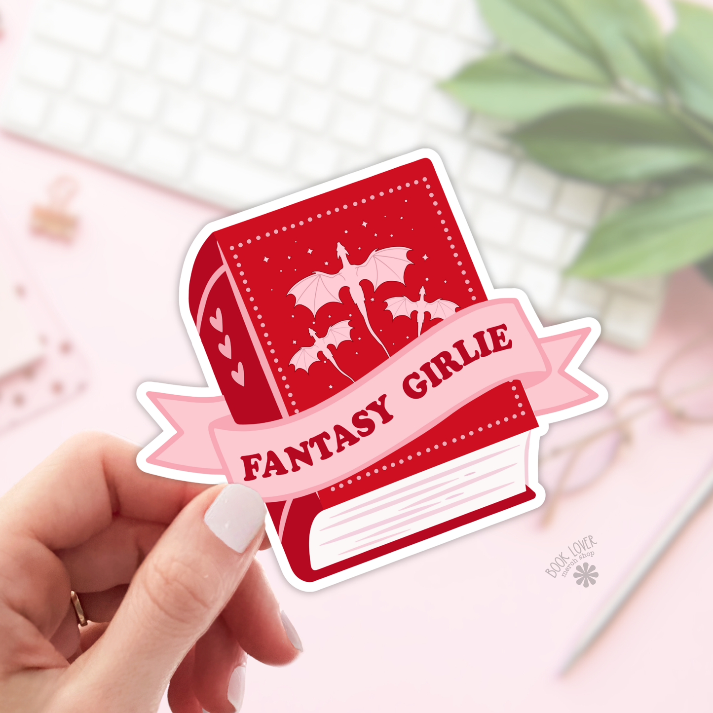 Book Lover Merch Shop - Fantasy Girlie Stickers / Bookish Stickers / Book Lover Gift: 3''