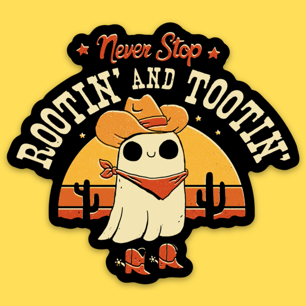 Wicked Clothes - 'Rooting and Tooting' Sticker