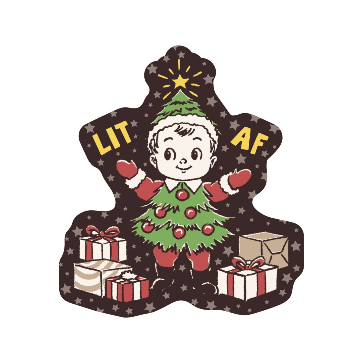Juju and Moxie - Holiday Christmas Elf Decoration High Quality Vinyl Sticker