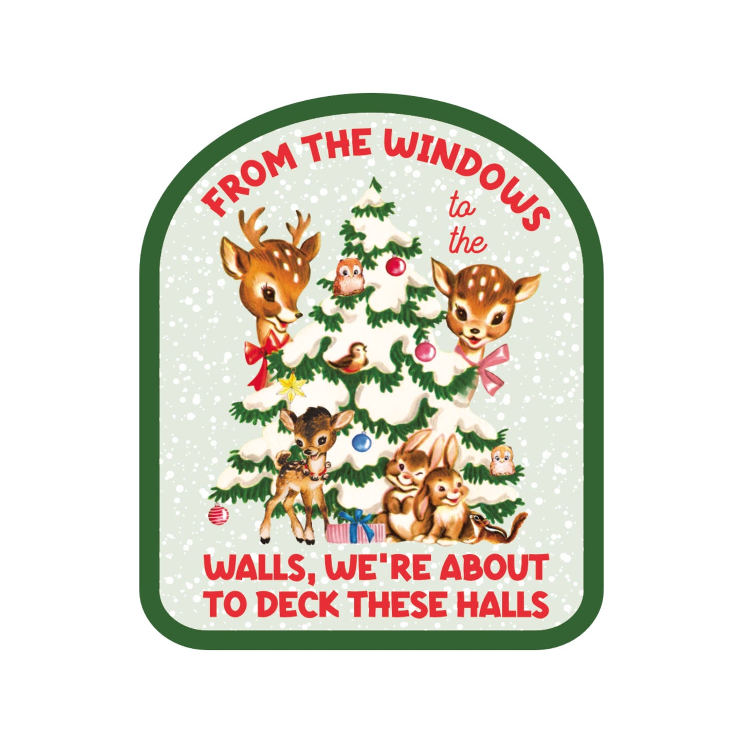 Juju and Moxie - Holiday Christmas Funny Animal High Quality Vinyl Sticker