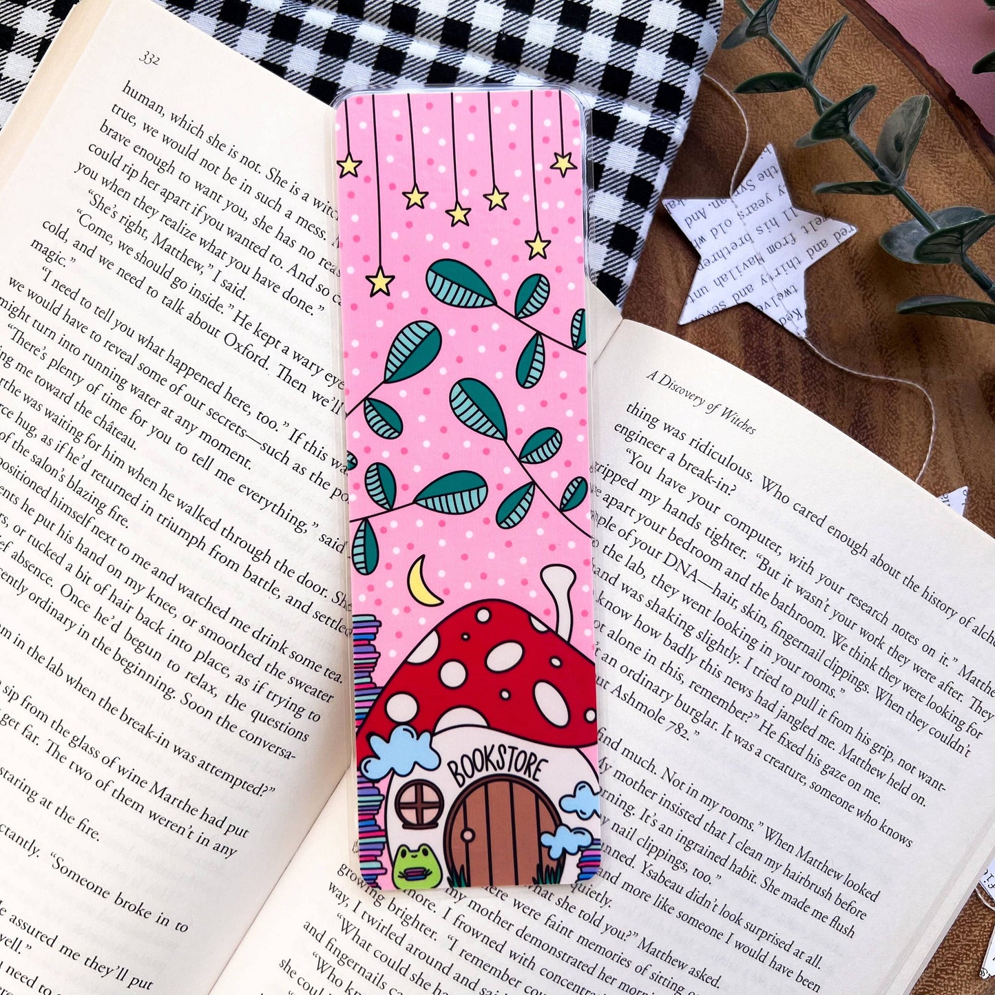 Cozy Reads Shop - Mushroom Bookstore Bookmarks: Tassel / Mushroom House