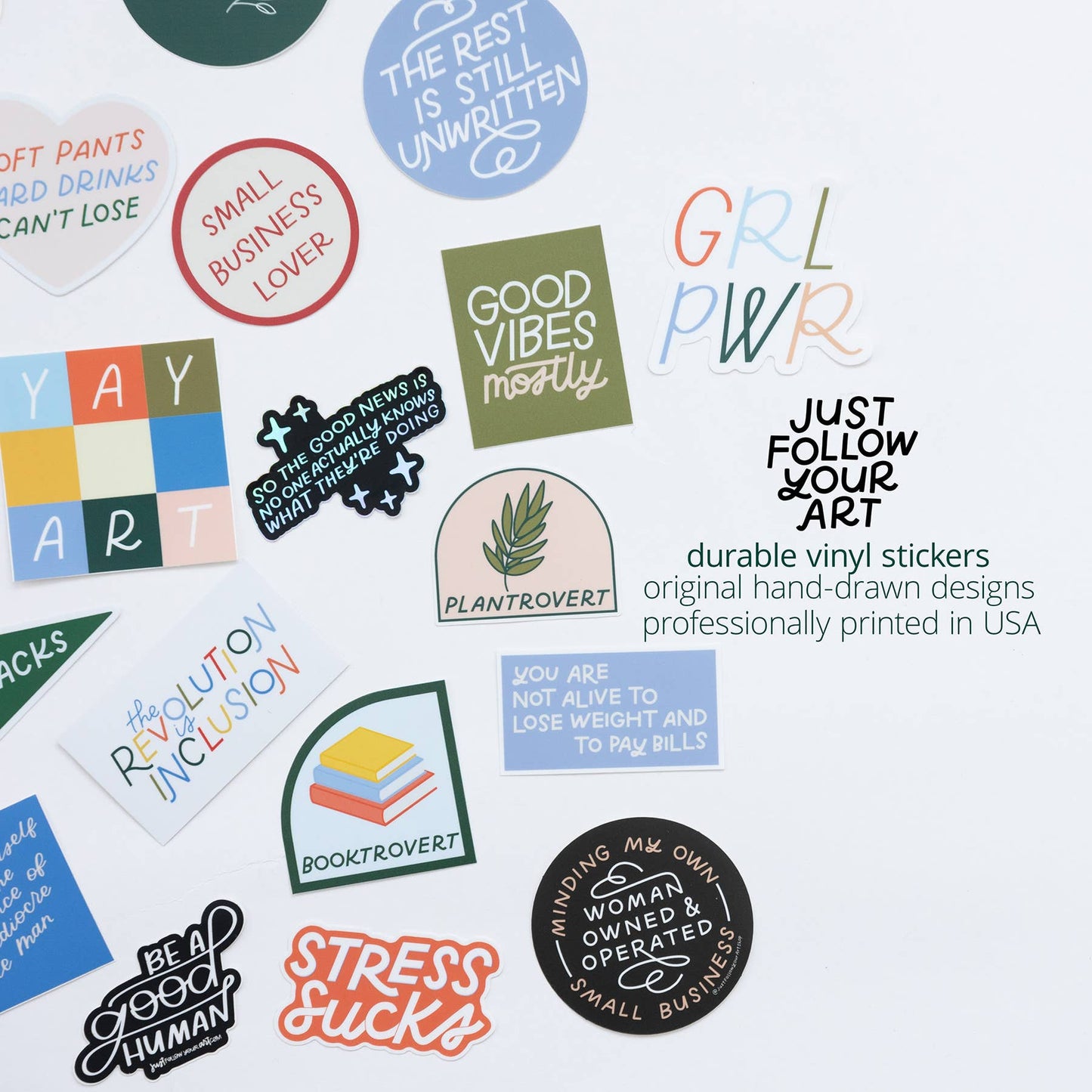 Just Follow Your Art - Small Business Lover Sticker | Shop Local Vinyl Stickers