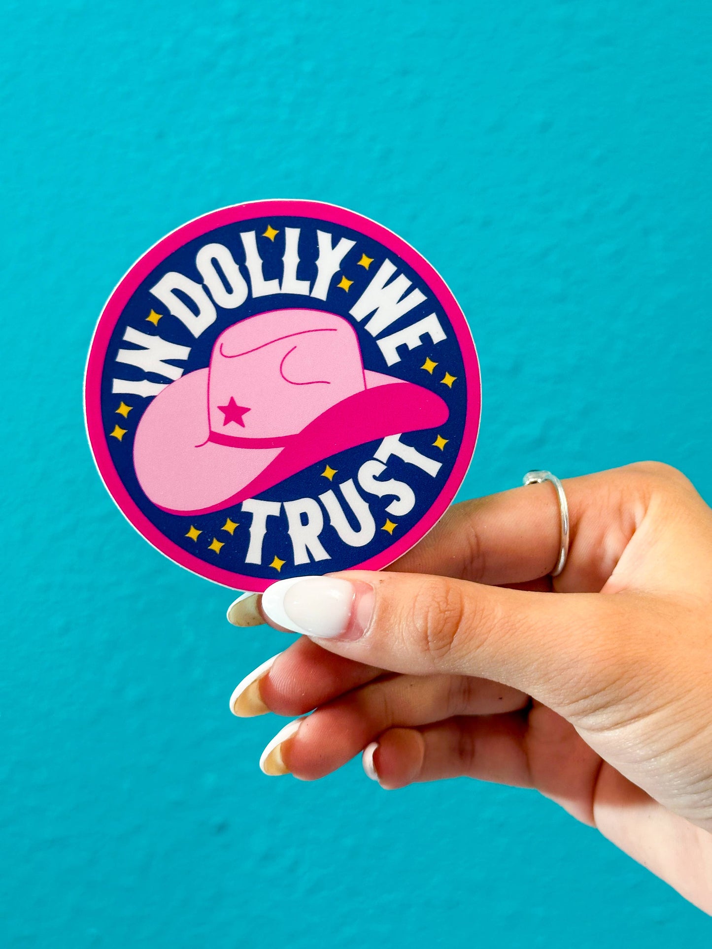 The Hissin' Kitten - In Dolly We Trust Sticker