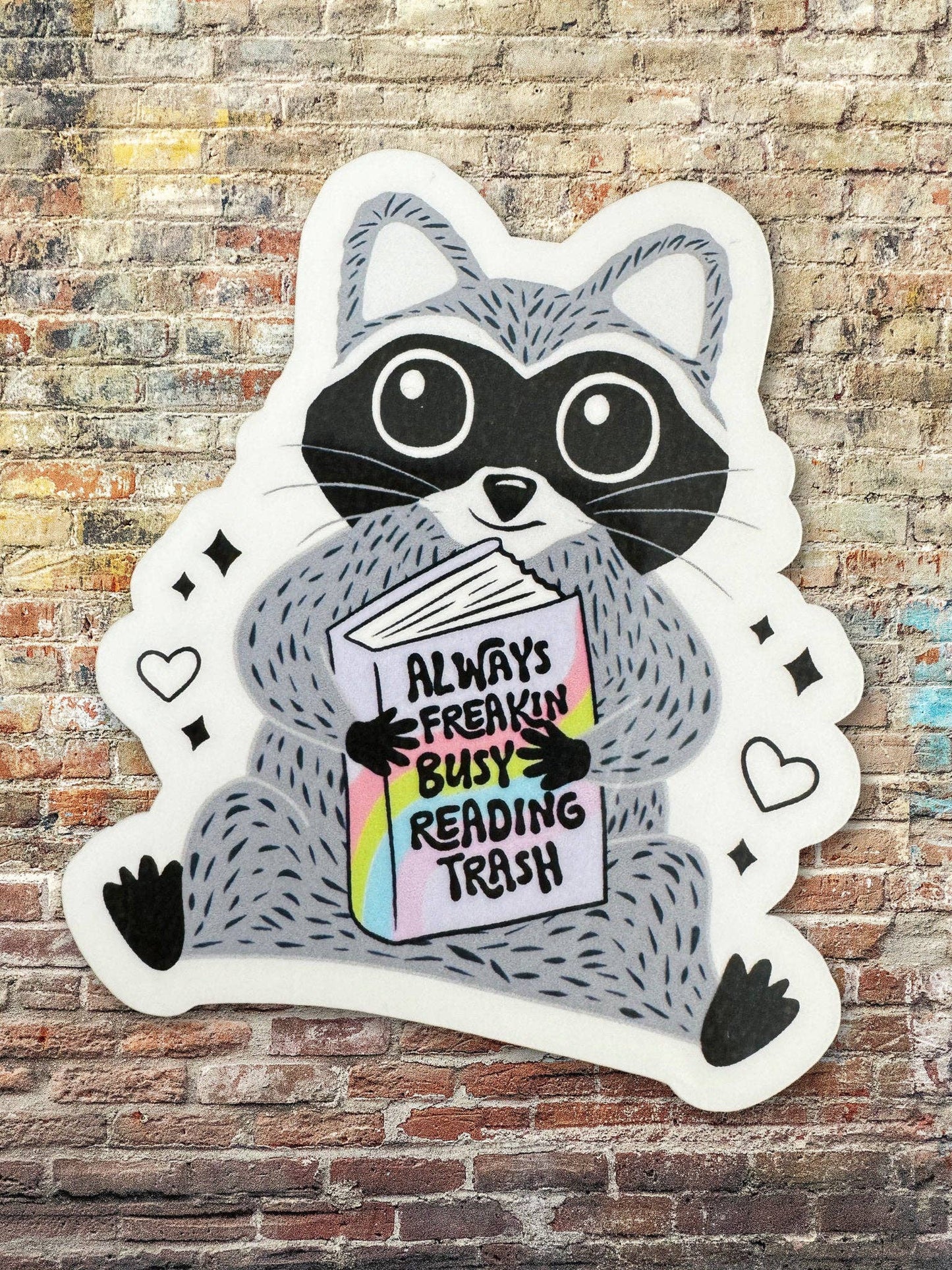 Sprinkles Studios - Busy Reading Trash Vinyl Sticker