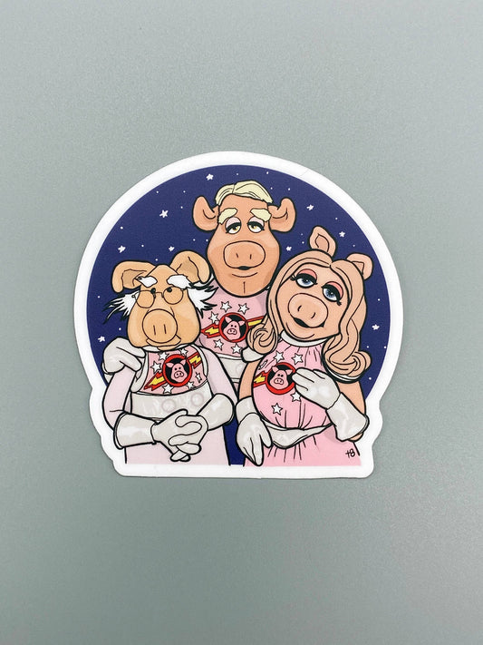 The Red Swan Shop - Vinyl Decal - Pigs In Space - The Muppets
