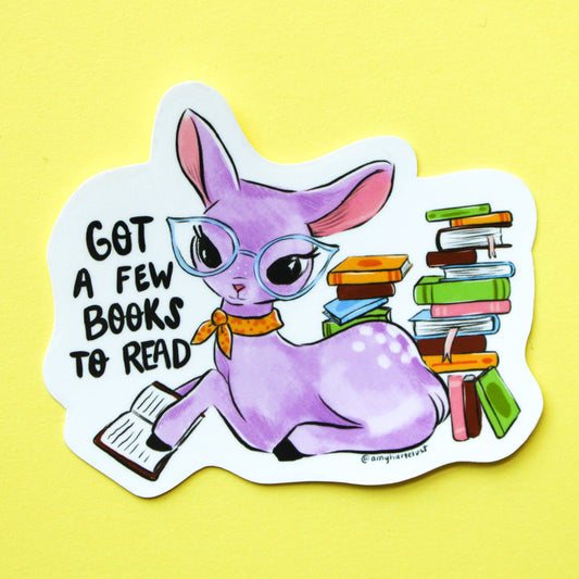 Amy Hartelust Art and Illustration - Deer Reader Vinyl Sticker