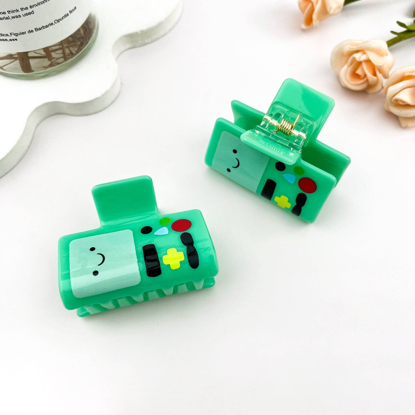 mildstyles - Cartoon Game Robot Print Claw Clip Fun Anime Style: Green