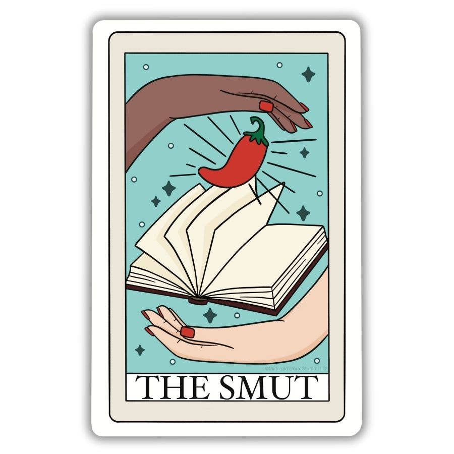 Midnight Door Studio - The Smut Tarot Card Bookish Vinyl Sticker: Loose Sticker
