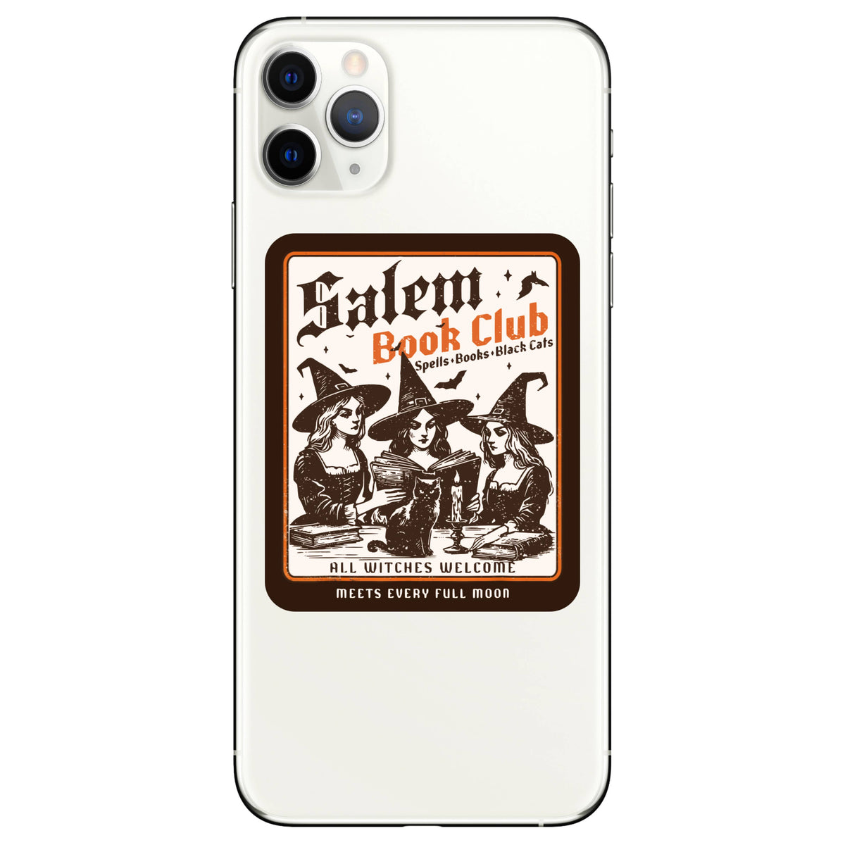 Juju and Moxie - Spooky Salem Book Witch Read High Quality Vinyl Stick