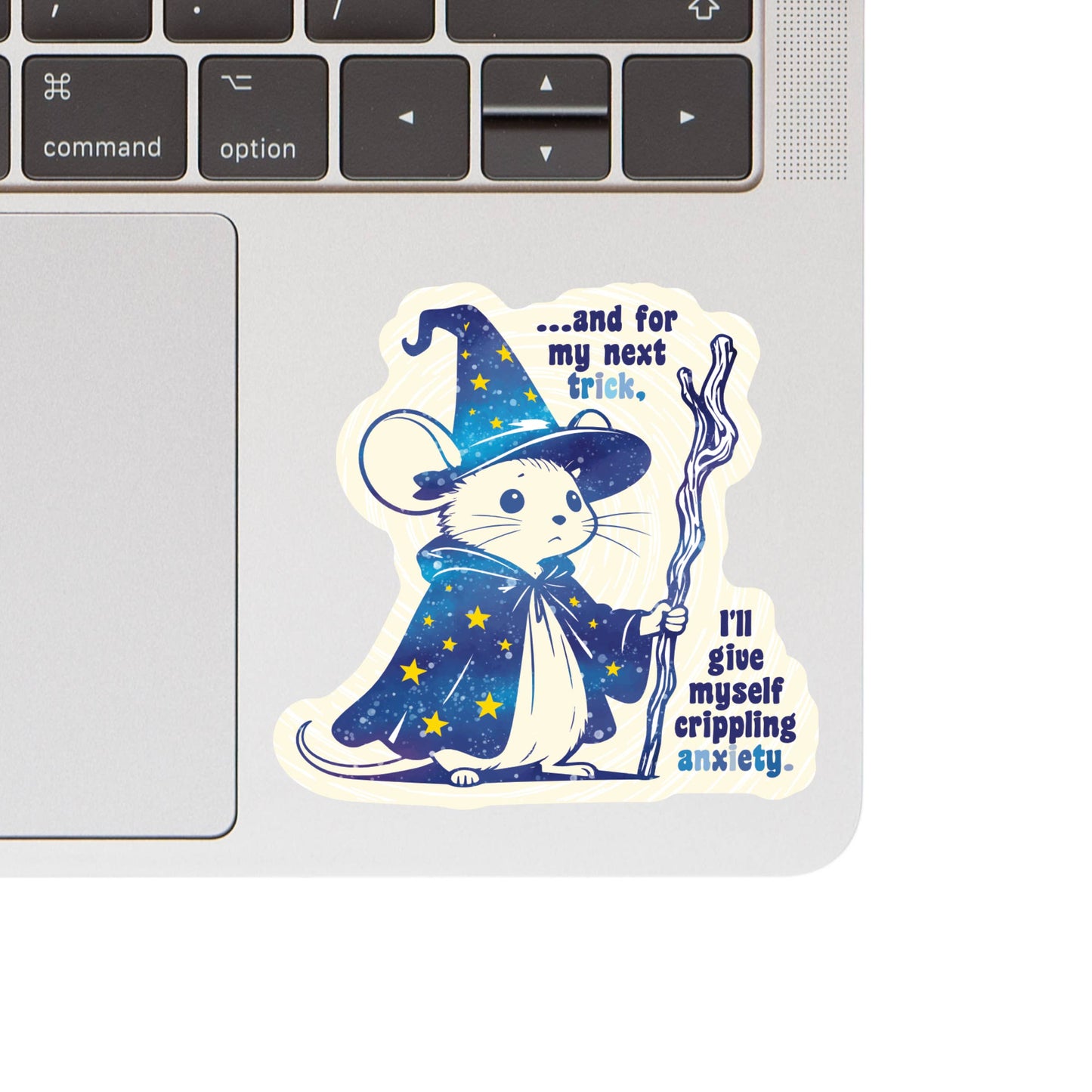Juju and Moxie - Magic Mouse Anxiety Trick Funny Cute Quality Vinyl Sticker