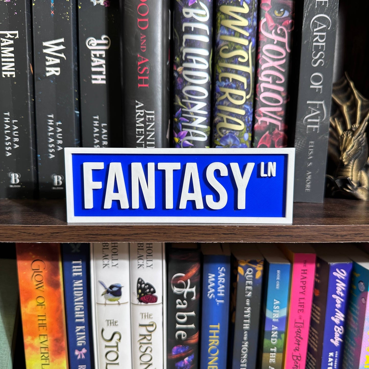 The Crafted Nook - Fantasy Street Sign | Bookshelf Decor: Lilac Purple