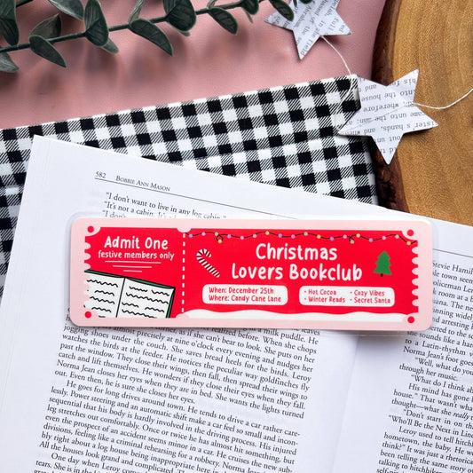 Cozy Reads Shop - Christmas Lovers Bookclub Bookmark: Tassel