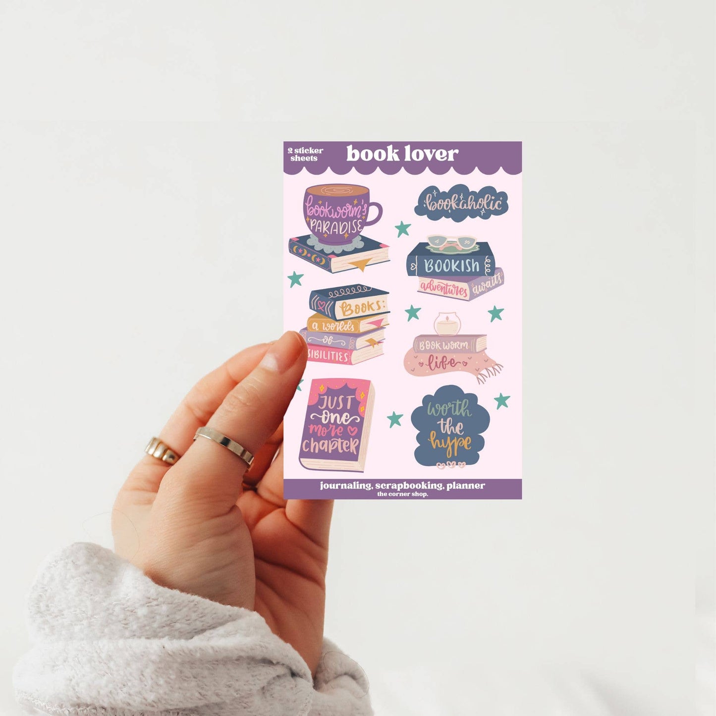The Corner Shop - Book Lover Sticker Sheets
