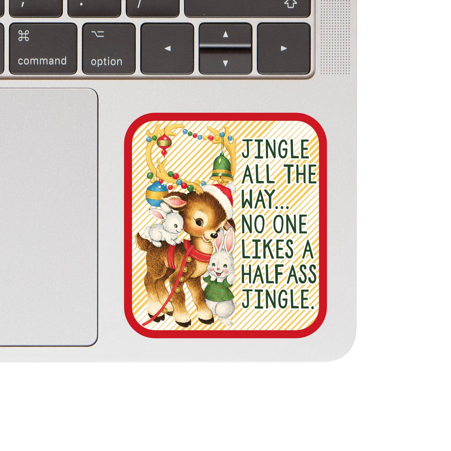 Juju and Moxie - Holiday Christmas Reindeer Swear High Quality Vinyl Sticker