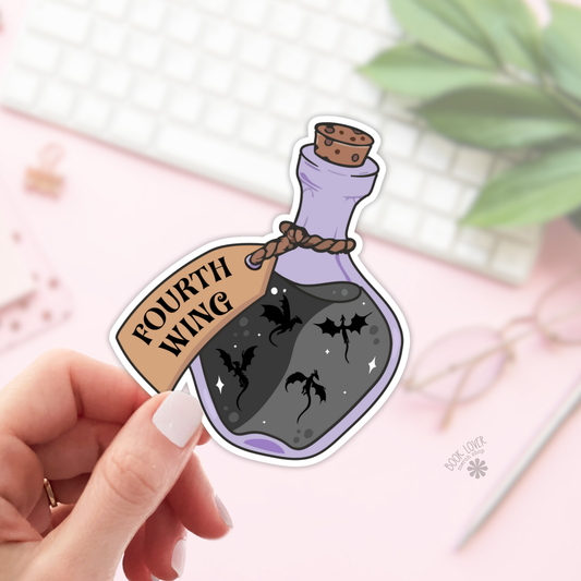 Book Lover Merch Shop - Fourth Wing Potion Stickers / Bookish Stickers / Book Lover : 3''