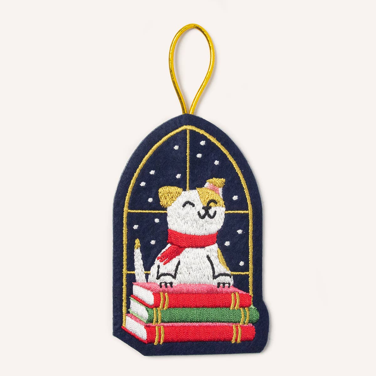 Seltzer Goods - Book Stack Dog Ornament