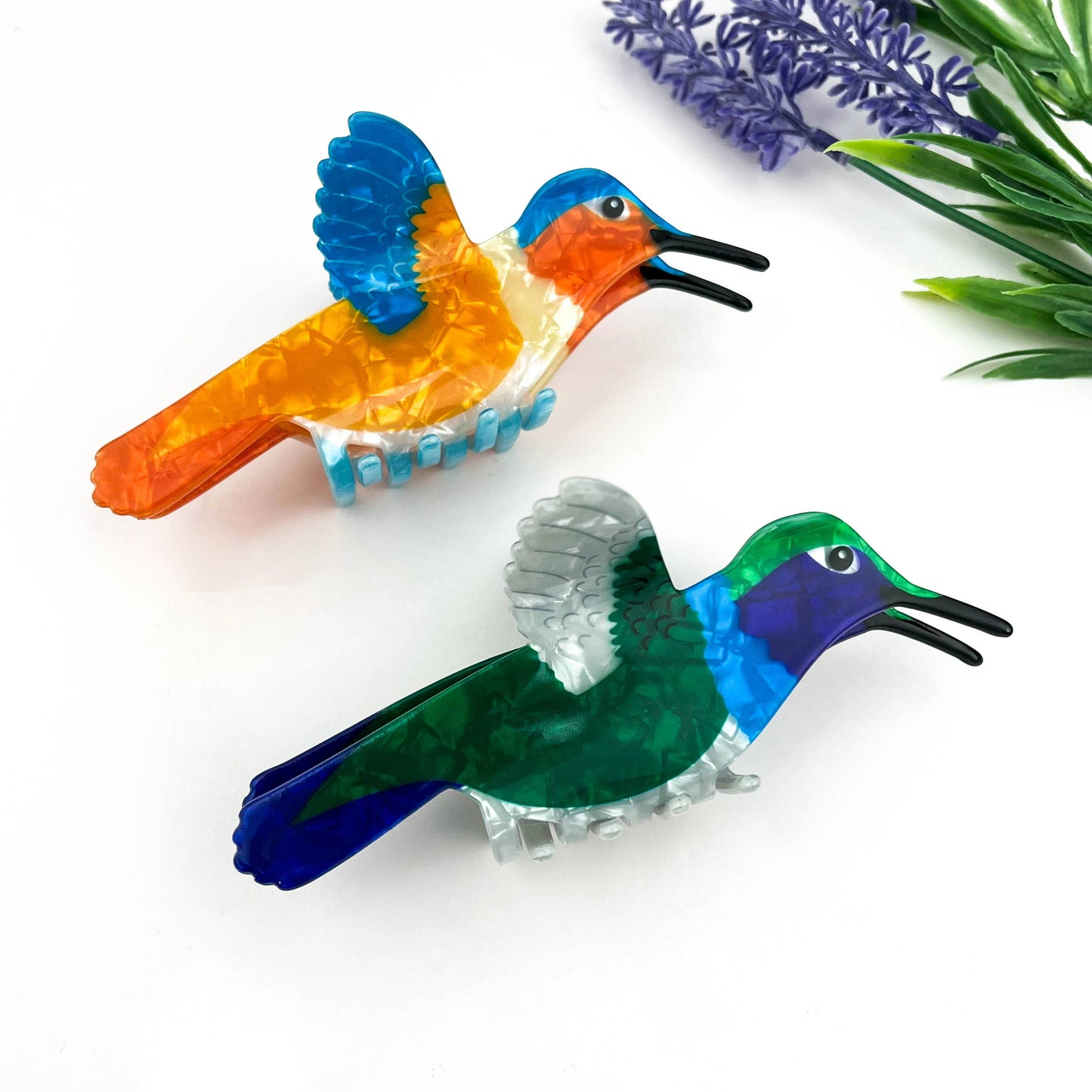 mildstyles - Colorful Cartoon Bird Acrylic Hair Claw – Cute Design: G