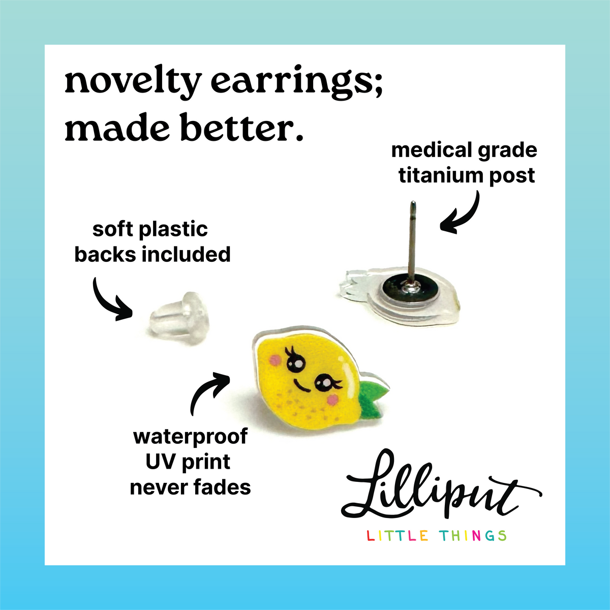 Lilliput Little Things - Witchy Halloween Kitty Cat Earrings