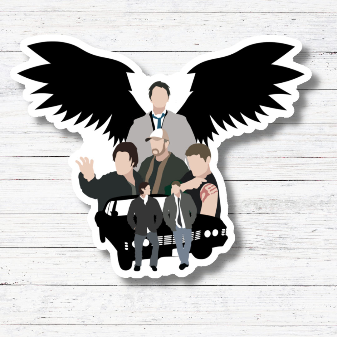 Oily Graphic Creations - With Wings-Supernatural Sticker/Magnet: Glossy Vinyl