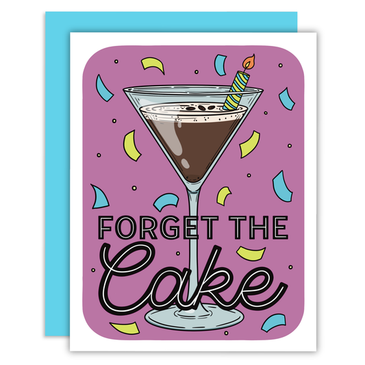 Midnight Door Studio - Forget the Cake Espresso Martini Cocktail Greeting Card