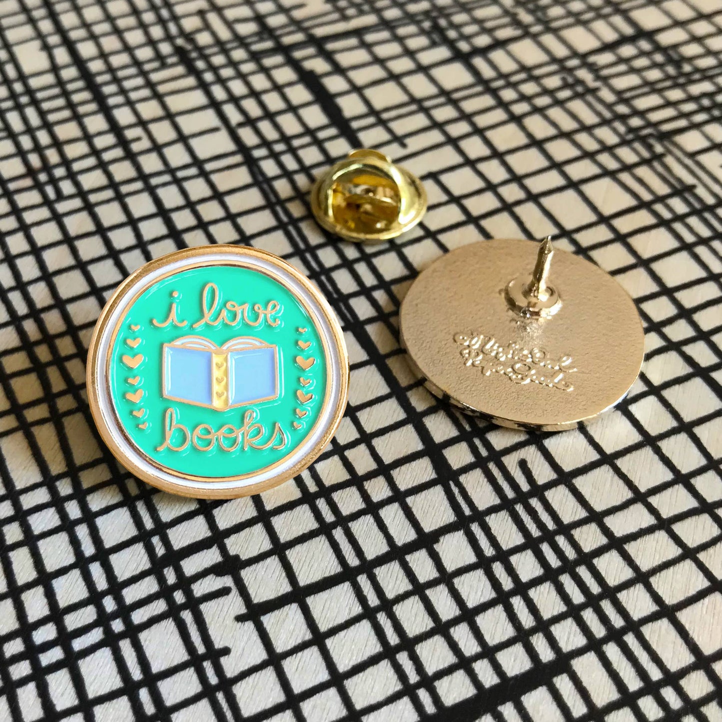 Night Owl Paper Goods - Love Books Enamel Pin