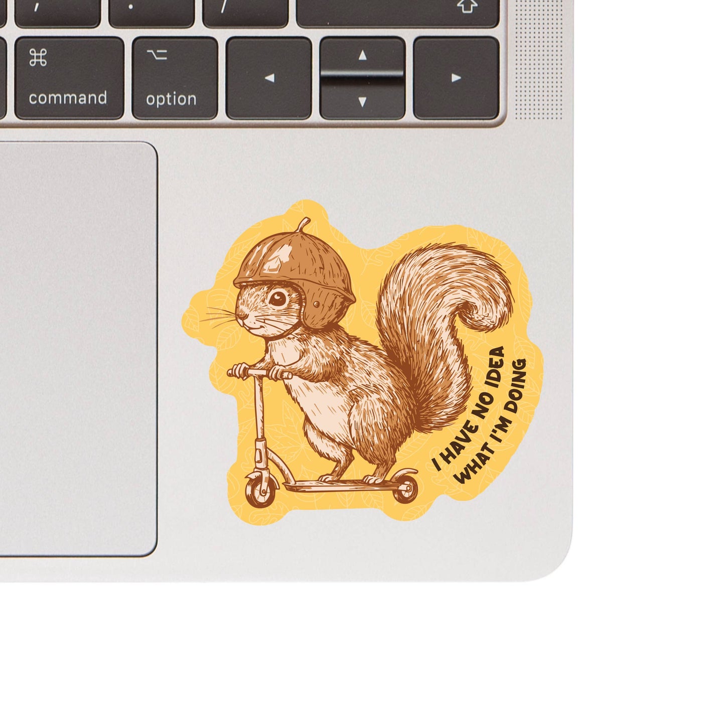 Juju and Moxie - Funny Squirrel No Idea Scooter High Quality Vinyl Sticker