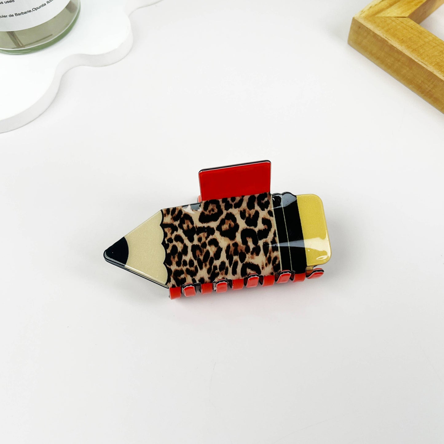 mildstyles - Sunflower Leopard Stripe Pencil Hair Claw Clip: C