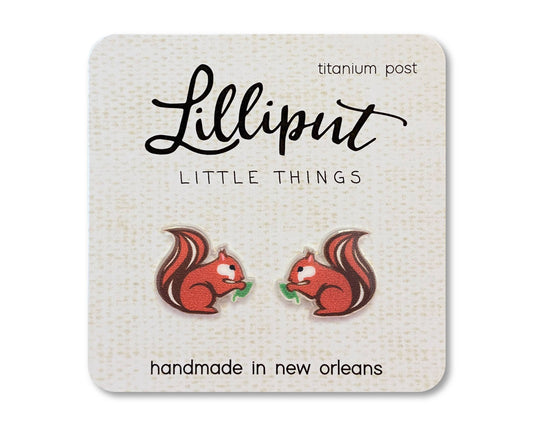 Lilliput Little Things - Red Squirrel Earrings // Fall Earrings