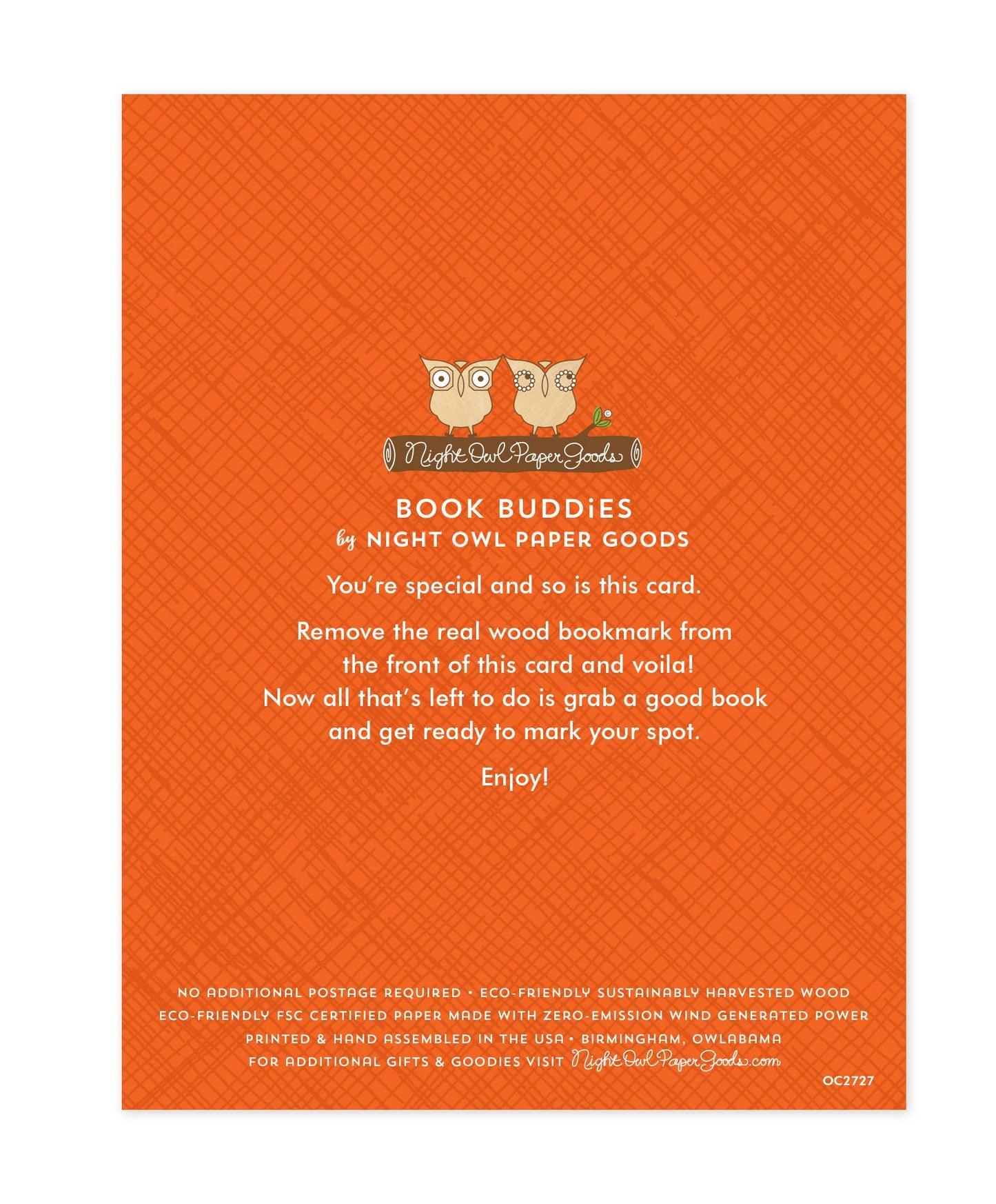 Night Owl Paper Goods - Congrats Chapter Bookmark Congratulations Card