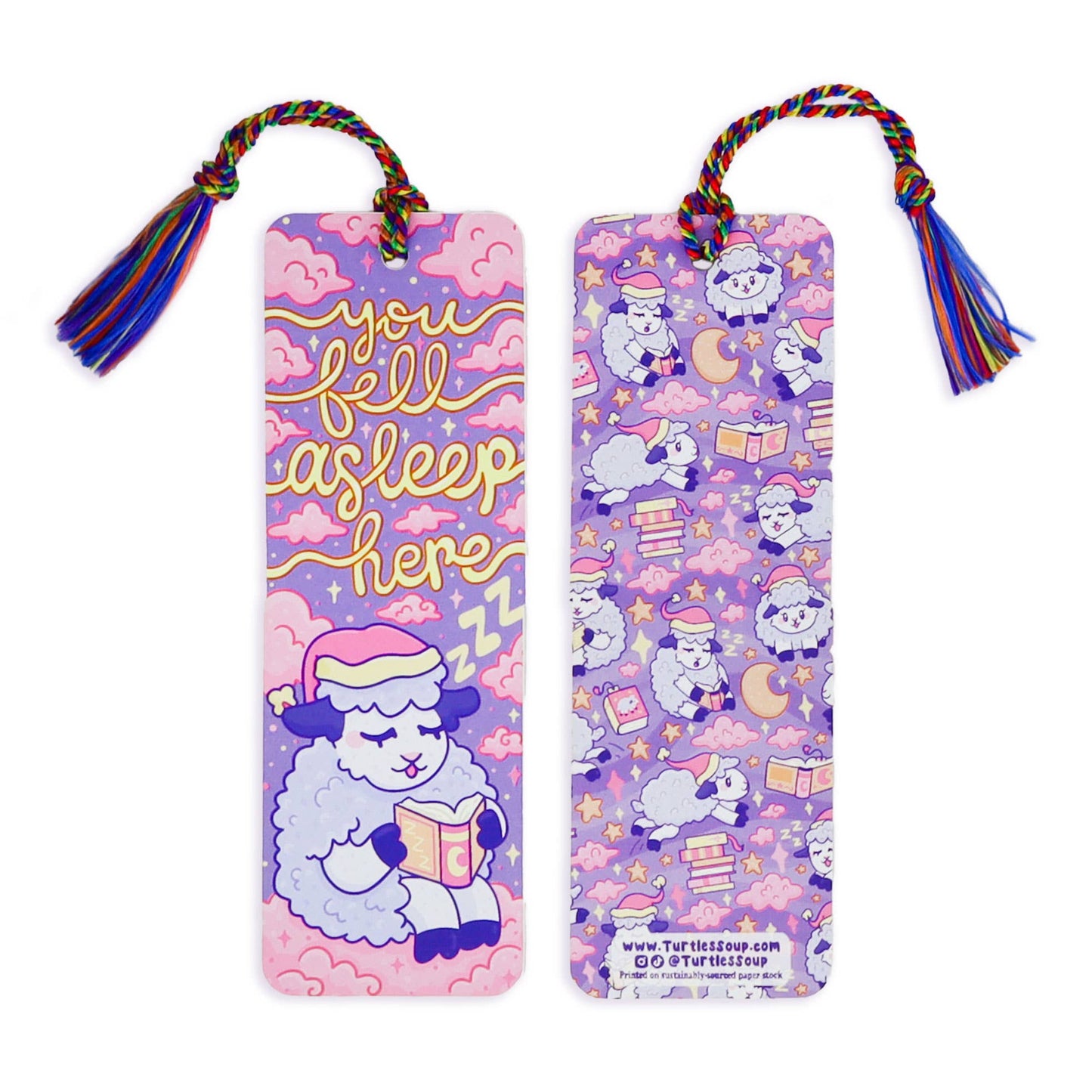 Turtle's Soup - I Fell Asleep Here Sheep Reader Gift Bookmark with Tassel