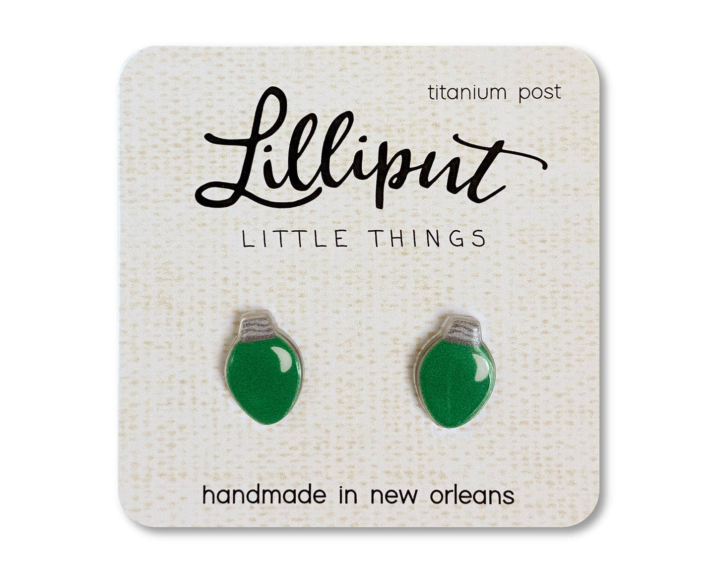 Lilliput Little Things - Christmas Bulb Earrings: Mixed
