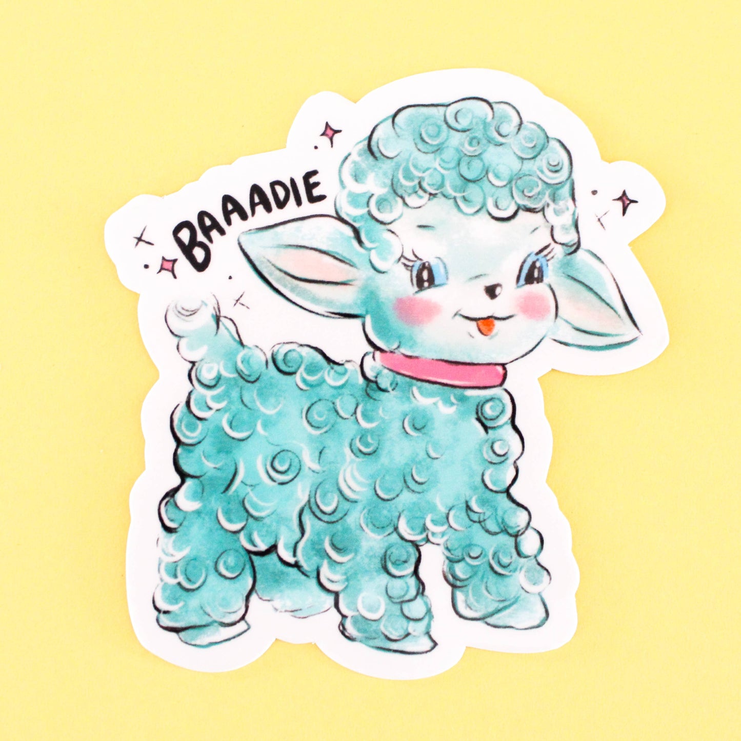 Amy Hartelust Art and Illustration - Little Baddie Lamb Vinyl Sticker