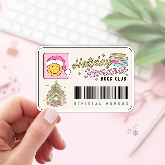 Book Lover Merch Shop - Holiday Romance Book Club Stickers / Christmas Bookish : 3''