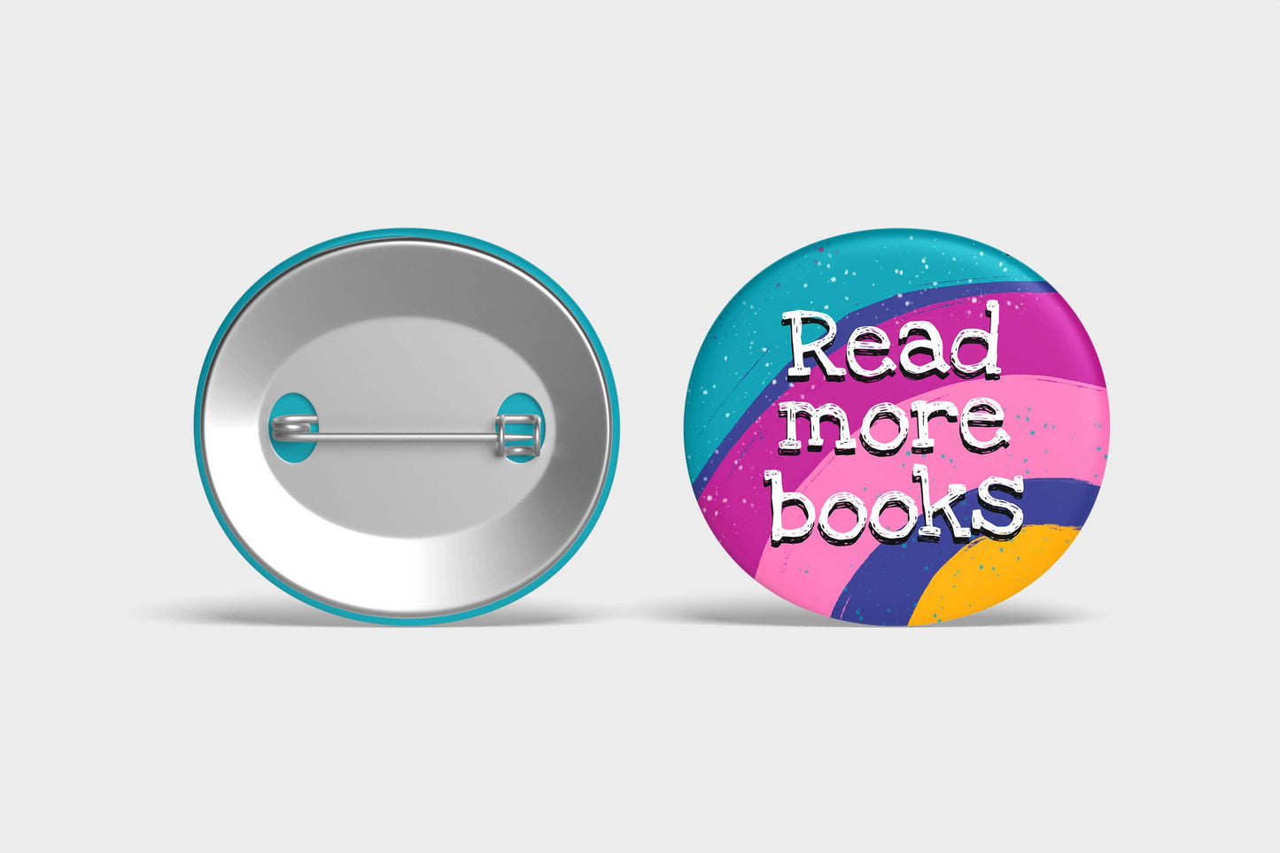 Jenipher Lyn / Nightly Doodles - Read More Books - 1.5 pin back button