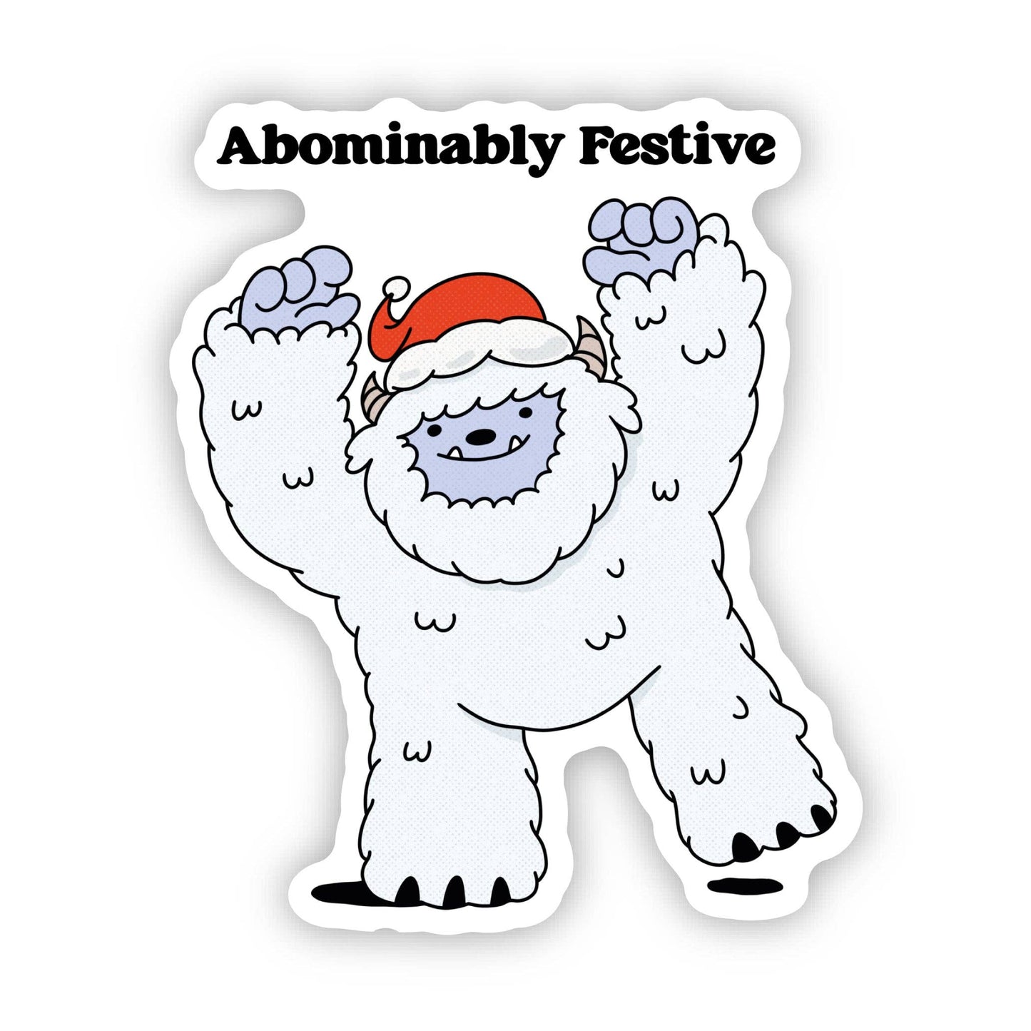 Big Moods - Abominably Festive Snowman Christmas Character Sticker