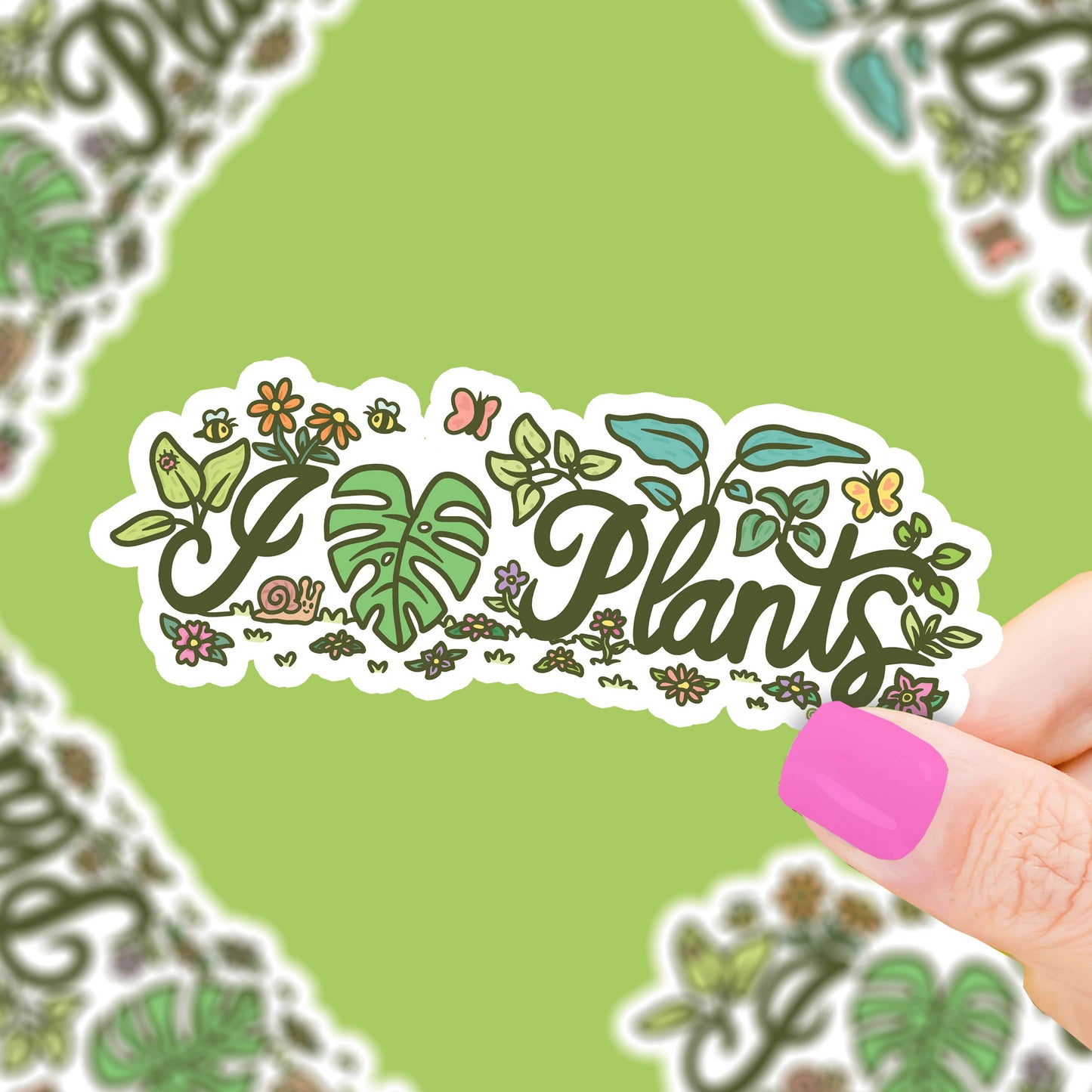 Turtle's Soup - I Heart Plants Garden Love Stocking Stuffer Vinyl Sticker