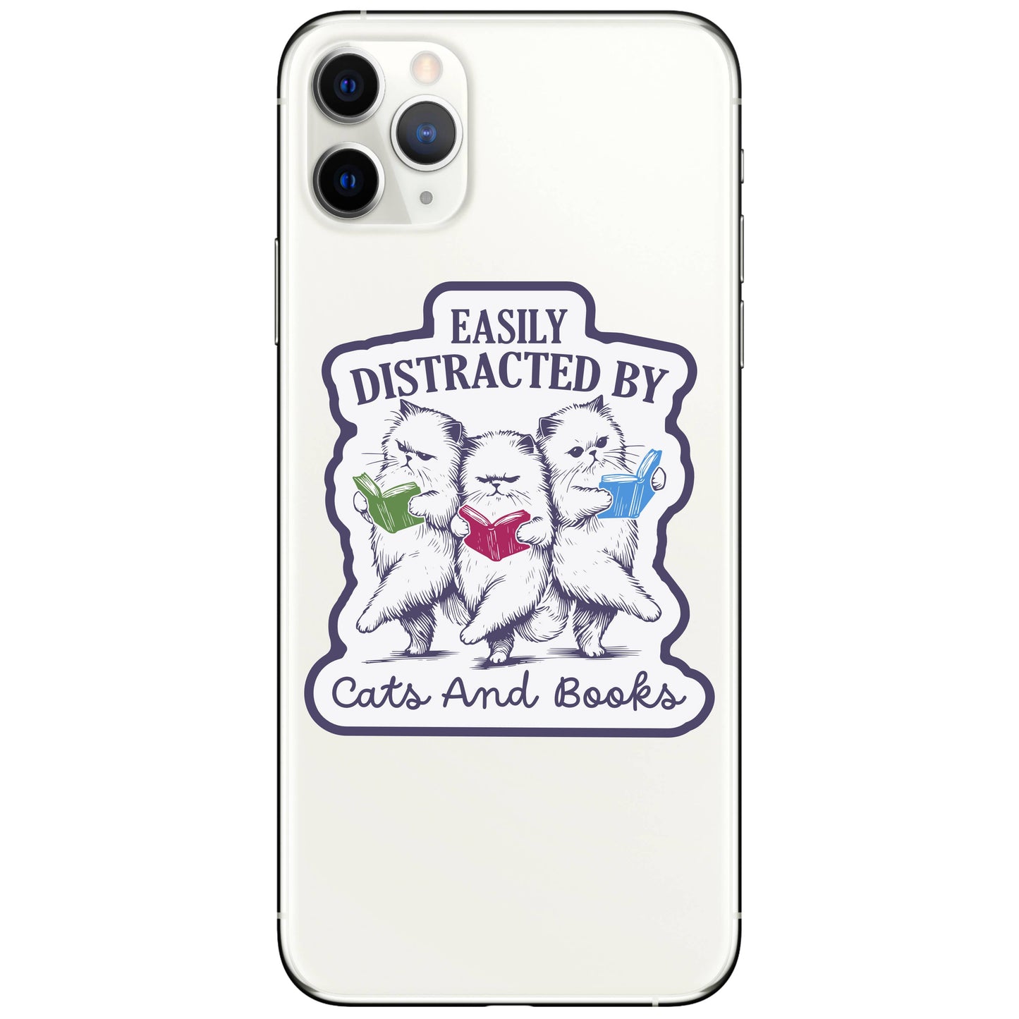 Juju and Moxie - Adorable Kitty Cat Book Read High Quality Vinyl Sticker
