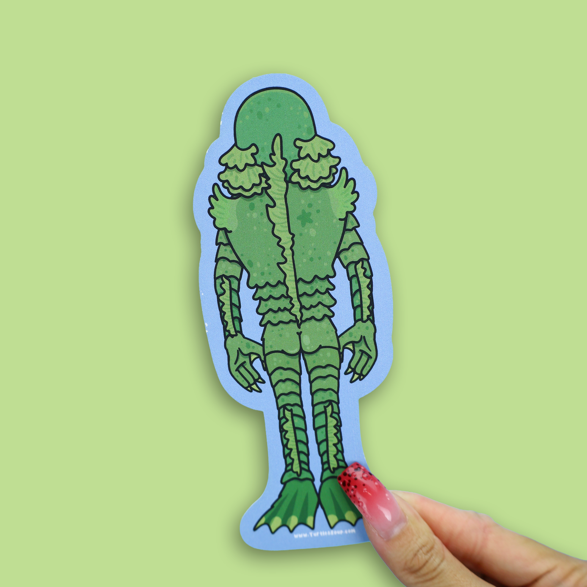 Turtle's Soup - Grumpy Swamp Monster Creature Halloween Bookmark