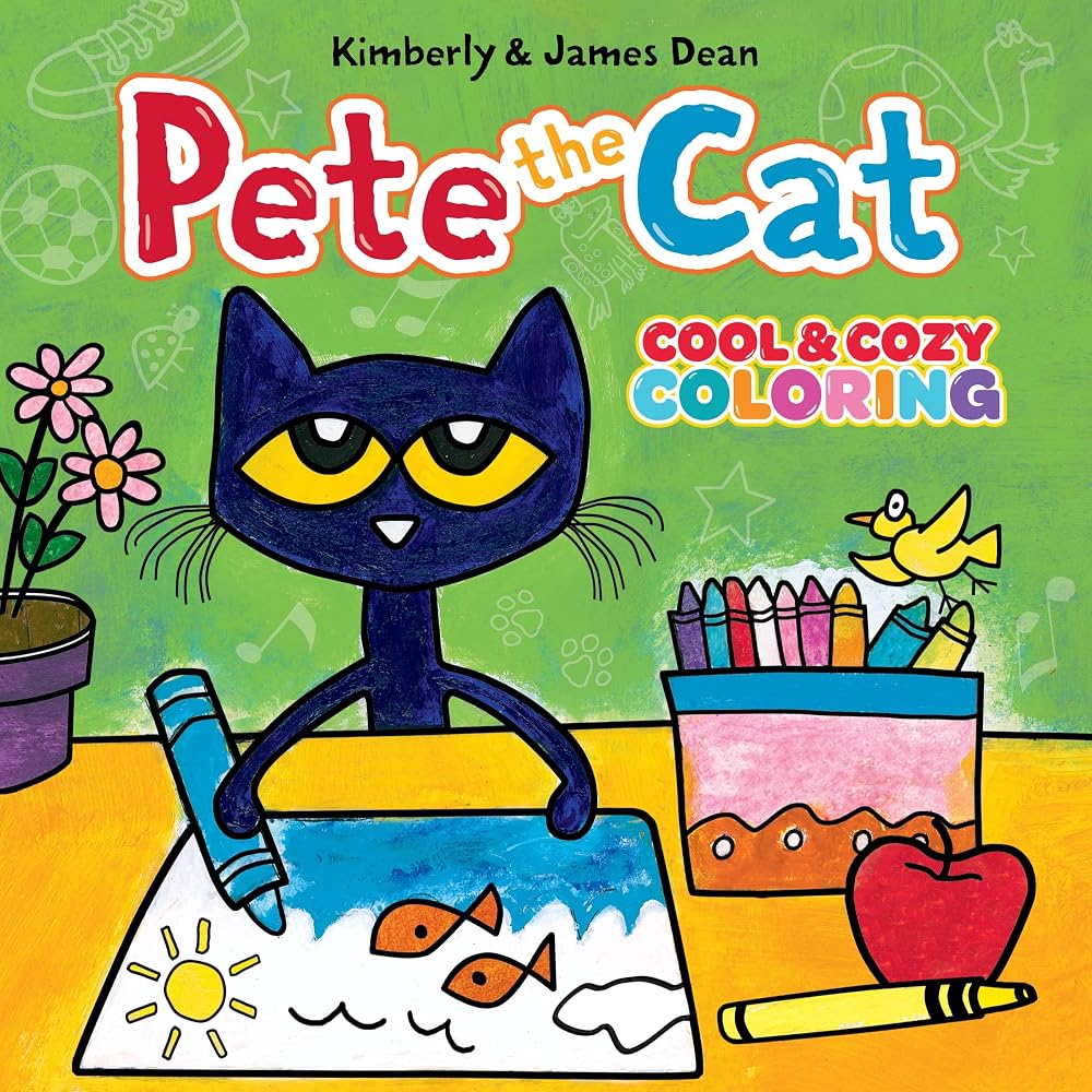 Pete the Cat: Cool & Cozy Coloring: A Coloring Book with 40 Coloring Pages cover image