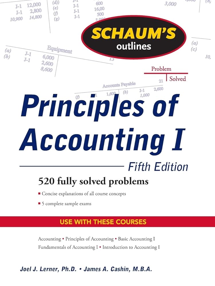 Schaum's Outline of Principles of Accounting I, Fifth Edition cover image