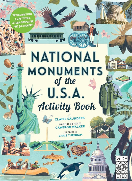 National Monuments of the USA Activity Book: With More Than 25 Activities, A Fold-out Poster, and 30 Stickers! (Americana) cover image