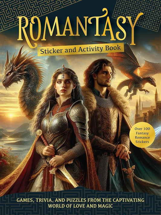 The Ultimate Romantasy Sticker and Activity Book: Games, Trivia, and Puzzles from the Captivating World of Love and Magic - Over 100 Fantasy Romance Stickers cover image
